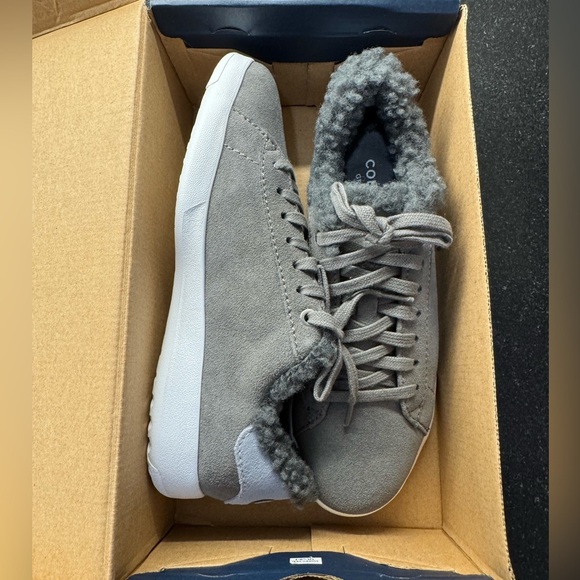 Cole Haan GrandPro Tennis Sneaker Shoe Charcoal Grey Sz 6B Med fleece lined New - Picture 9 of 10